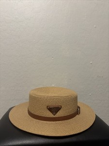 Prada Tan and Black Women\'s Straw Hat Prada Crochet Hat - Tan/Black | Editorialist main image 4