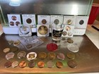 Coin Lot And More Jewelry Shot Glass With Penny Tokens Medals Mics… — photo 2