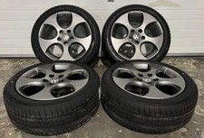*REFURBISHED* OEM VW GTI MONZA 17” 5x112 ALLOY WHEELS + NEW TYRES CADDY