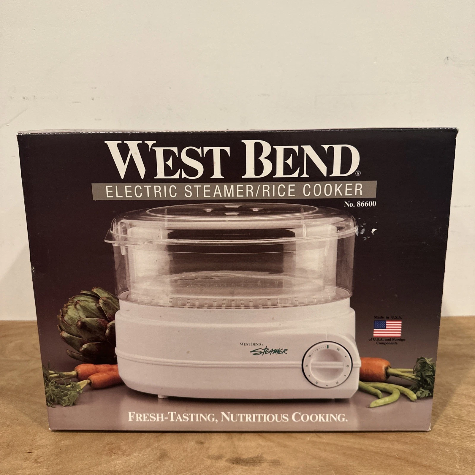 WEST BEND ELECTRIC 4 CUP FOOD STEAMER / RICE COOKER #86600 600 WATT NEW!!