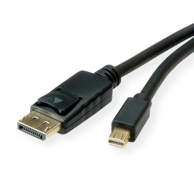 Roline 11.04.5814 - Mini DisplayPort auf DP Kabel, v1.4, schwarz, 1 m