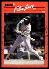 Felix Jose 1990 Donruss #564 Athletics MLB READ FREE SHIPPING AutographDen