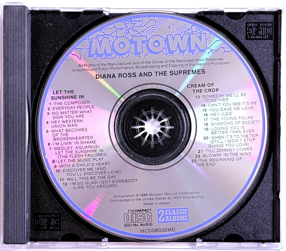 Diana Ross And The Supremes Let The Shine In / Cream Of The Crop CD JAPAN PRESS Foto 4 de 4