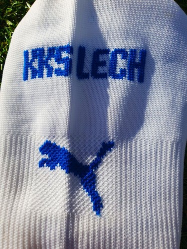 Lech Posen Herren Socken Stutzen Socks Strümpfe weiss-blau Puma Größe 43-46 NEU - Bild 2 von 3