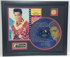 Elvis Presley laser etched w/lyrics limited edition vinyl framed record display