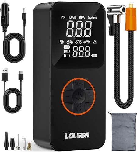 Portable Cordless Tire Inflator with 20000mAh Battery and 150PSI Air Compressor