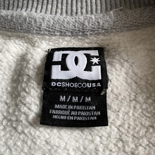 DC Shoes Sweatshirt Mens Medium M Battlefield Crew Grey Sweater Streetwear Top - Picture 4 of 12