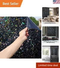 Static Cling Black Rainbow Window Cover - 35.4"x78.7" | Elegant Privacy Solution