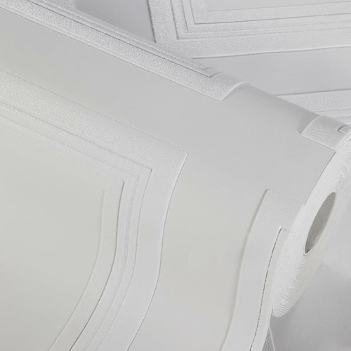 Edwardian Panel Paintable Vinyl Wallpaper Textured White RD8245 Anaglypta - Picture 4 of 4