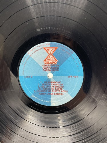 Juan Gabriel Canto Rocio Lp Record Vg+ 12” - Picture 5 of 5