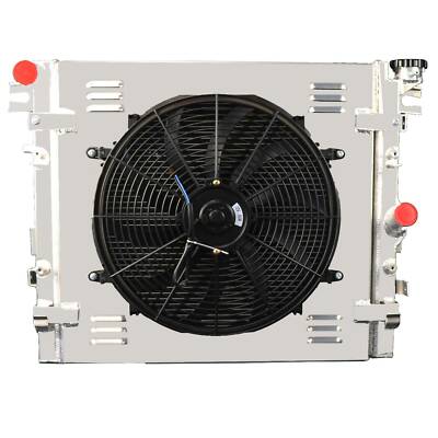 4 Rows Radiator+Shroud 16'' Fan For 2007~2018 Jeep Wrangler JK 3.8L 3.6L V6-