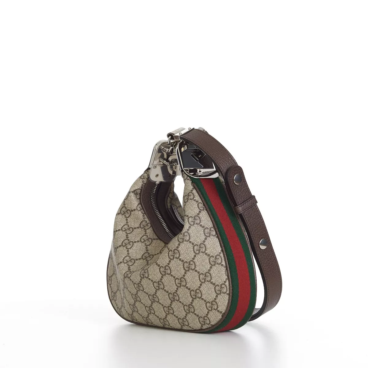 Gucci Attache small shoulder bag in beige and ebony Supreme