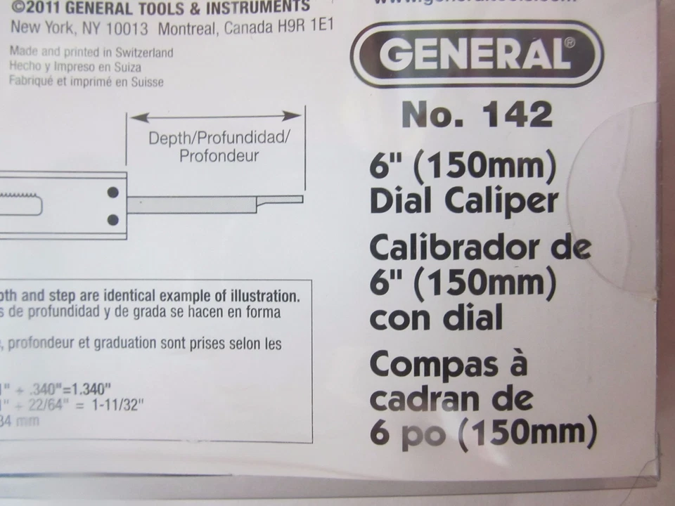 General Tools Instruments Inglés Estándar Métrico 6 Pulgadas 4 Vías Dial Pinza #142 Foto 2 de 2