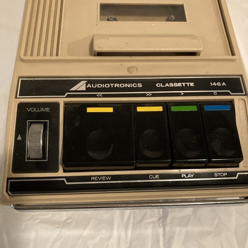 Audiotronics Cassette Recorder 146a Portable Vintage Electronics Retro Tested - Picture 2 of 10