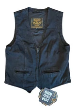 Milwaukee Performance Black Zipper Front Shirt Collar Vest Men's Size Medium NEW