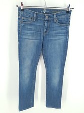 7 for All Mankind Jeans Womens 25 Straight Leg Blue Denim Medium Wash USA Made