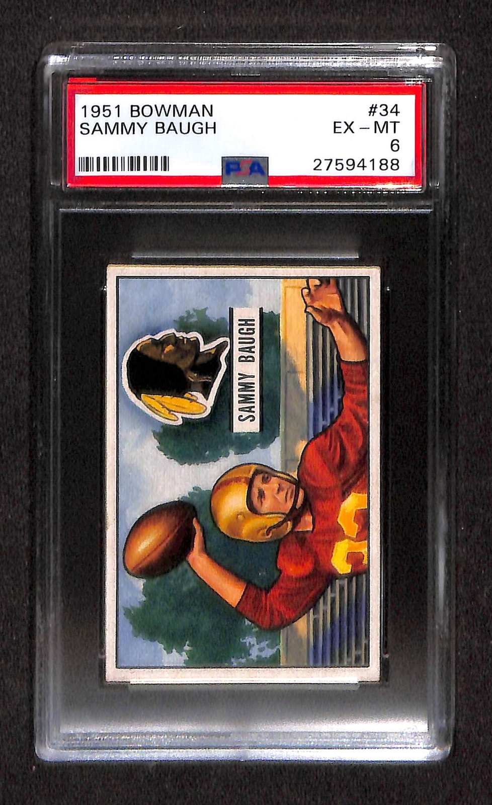 1951 Bowman #34 SAMMY BAUGH PSA 6 EX-MT 27594188