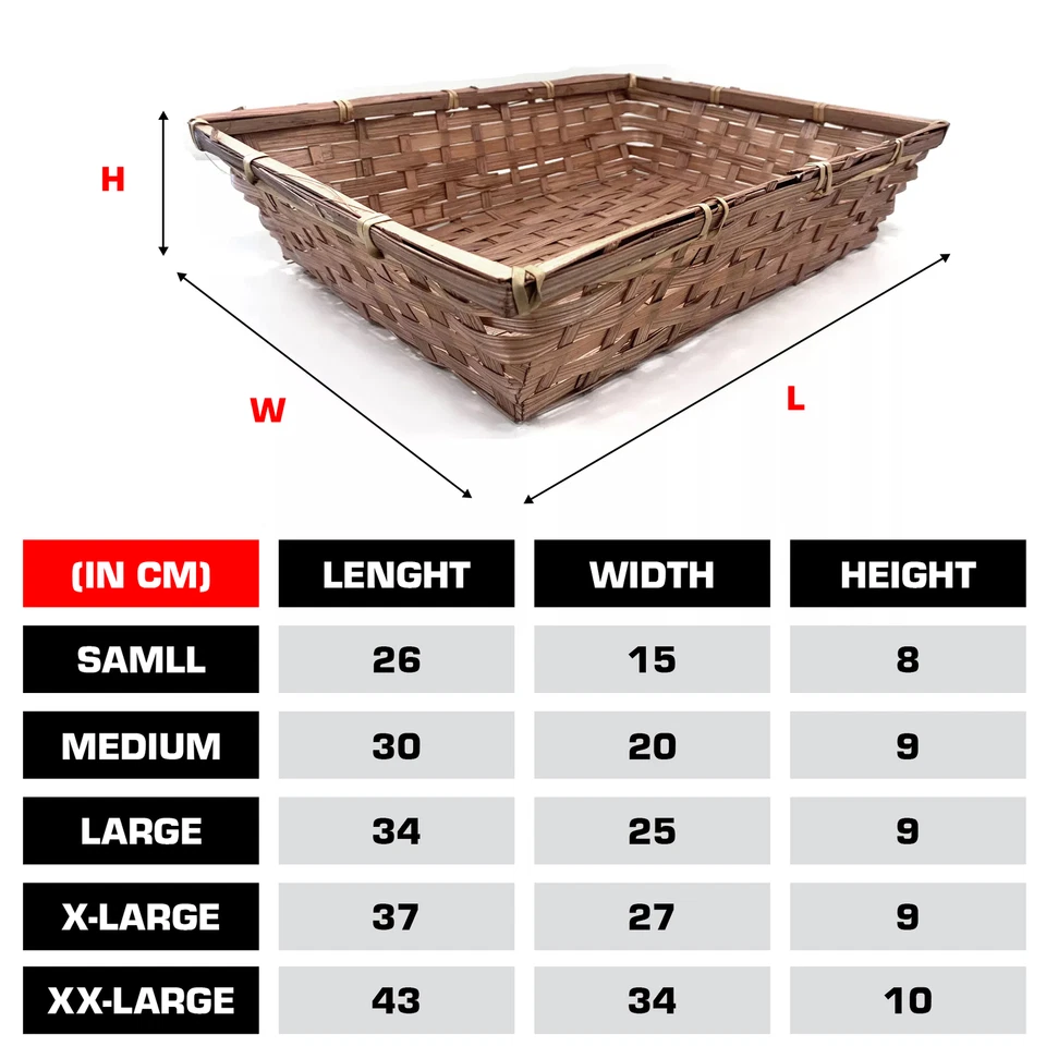Make Your Own Hamper Wicker Basket Gift Set Box Kit with Shred+Cellophane+Bow - Image 3 of 3