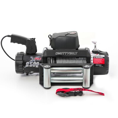 Smittybilt XRC Gen2 9.5K Waterproof  Winch w/ 93.5'' Steel Cable Roller Fairlead