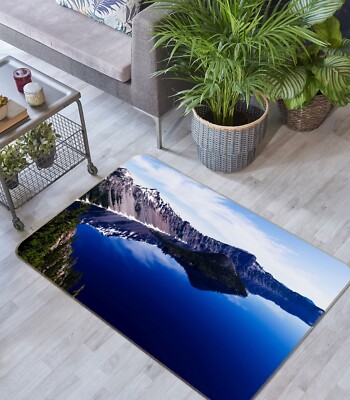 3D Blue Lake Mountain ZHUA1241 Game Non Slip Rug Mat Photo Carpet Amy