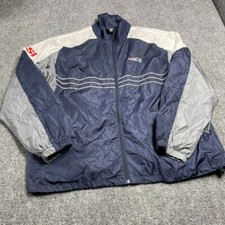 Reebok NFL Men's Blue Jacket Long Sleeve Windbreaker Collared Sports Size XL