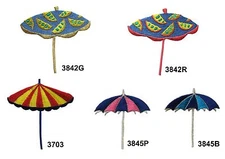 Tropical,Summer Sun Umbrella Embroidery Iron On Applique Patch