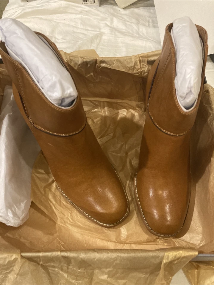 Botines de cuero Aerin Rivette-Vachetta color corteza talla 8,5 M nuevos precio de venta sugerido por el fabricante $490+ Foto 4 de 4