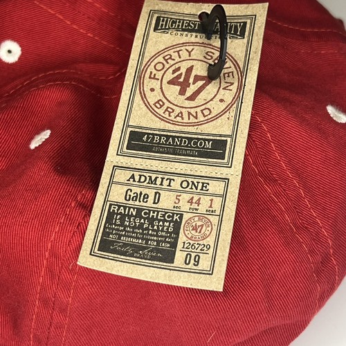 St. Louis Cardinals '47 Brand Adjustable Strap Back Red Hat Cap New With Tags - Picture 7 of 15