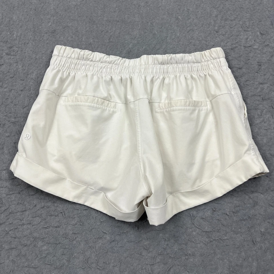 Pantalón Corto Lululemon Spring Break Away II Para Mujer 8 Blanco Plisado Puños Swift W7FFQS Foto 4 de 4