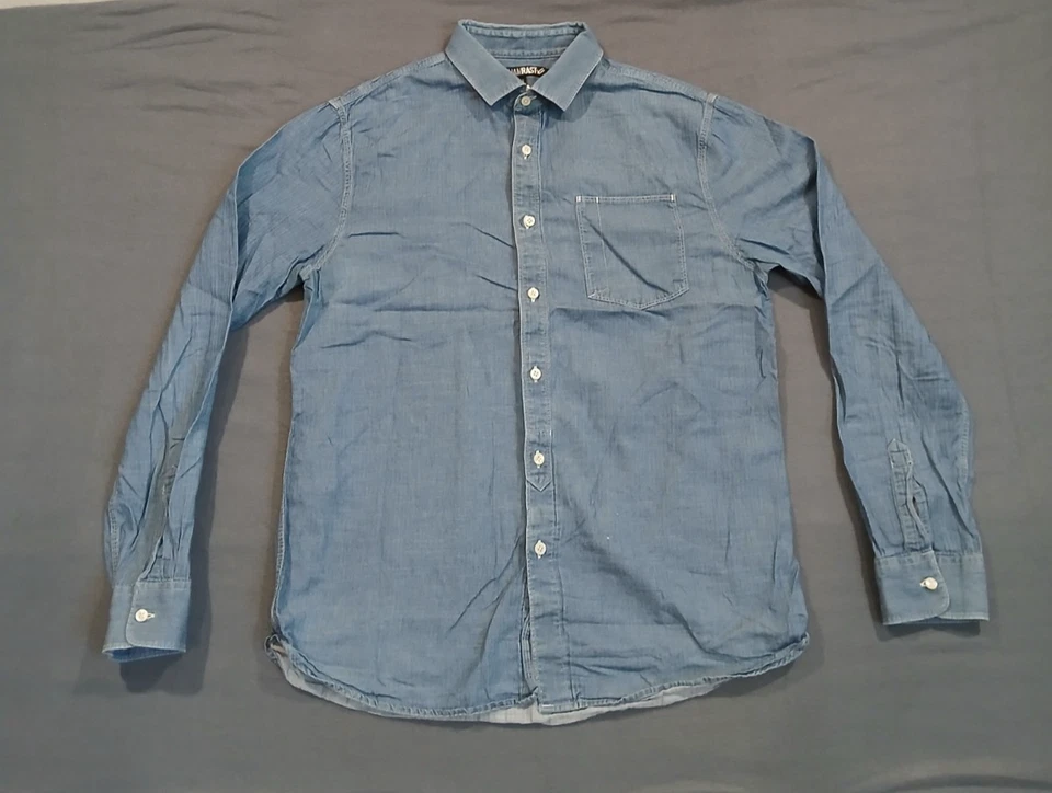 William Rast Shirt Mens Large Blue Dress Casual Business Button Down Work Pocket - Imagem 2 de 4