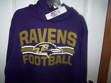 Baltimore Ravens Purple Hooded Sweatshirt Mens Large New with Tags