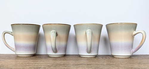 4 FUN Sango "Arcadia Black" Ombre Sage Green, Tan, White & Violet Purple Mugs - Picture 2 of 4