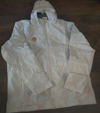 Raincoat Lined Unisex White Logo Shell 