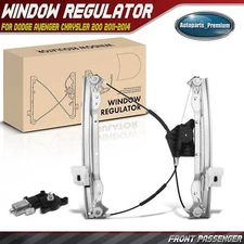 Front Right Power Window Regulator w/ Motor for Chrysler 200 Dodge Avenger 11-14
