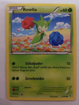 Pokemon Karte Trading Card Game XY Flammenmeer Nr. 8/106 Roselia deutsch