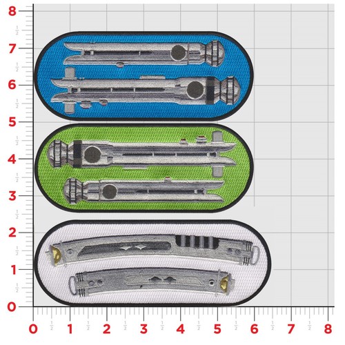 Complete set of ALL 16 STAR WARS Saga Lightsaber embroidered iron-on patches - Picture 9 of 13