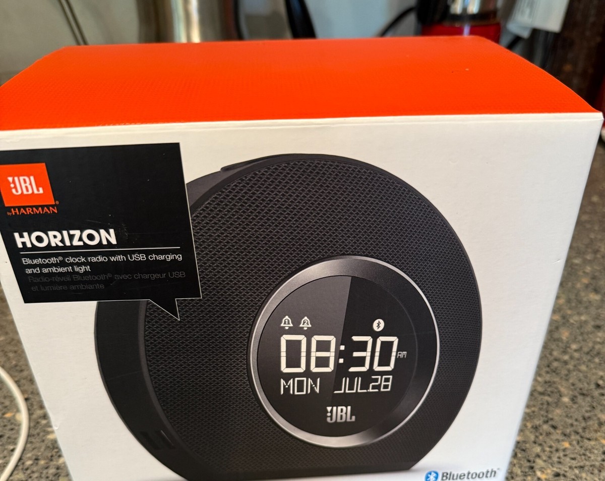 JBL Horizon Bluetooth Alarm Clock FM Radio Speaker USB