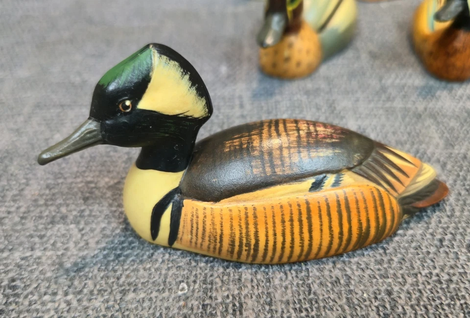 Juego De Colección De 7 Surtidos ANRI Colección Vida Silvestre Patos/Ganso Tallados A Mano 1978 Foto 4 de 4