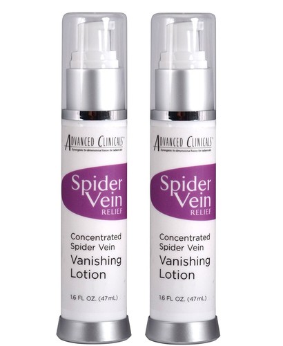 Advanced Clinicals Spider Vein Relief Concentrated Vanishing Lotion - Pack of 2