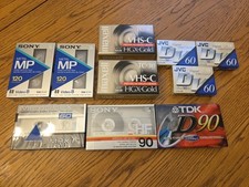 NEW Vtg Blank Media 10 Pc Lot Sony JVC Maxell Audio Video Cassettes 8mm VHSC DV