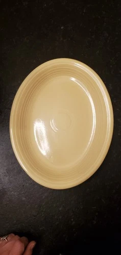 1940s Original Fiesta Oval Ivory Platter 12 1/2" Excellent Fiestaware