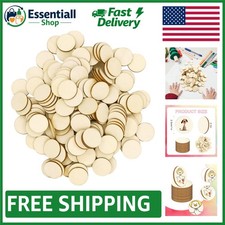 100 Unfinished Wood Circles - 1 Inch Craft Blanks for DIY Art Creations