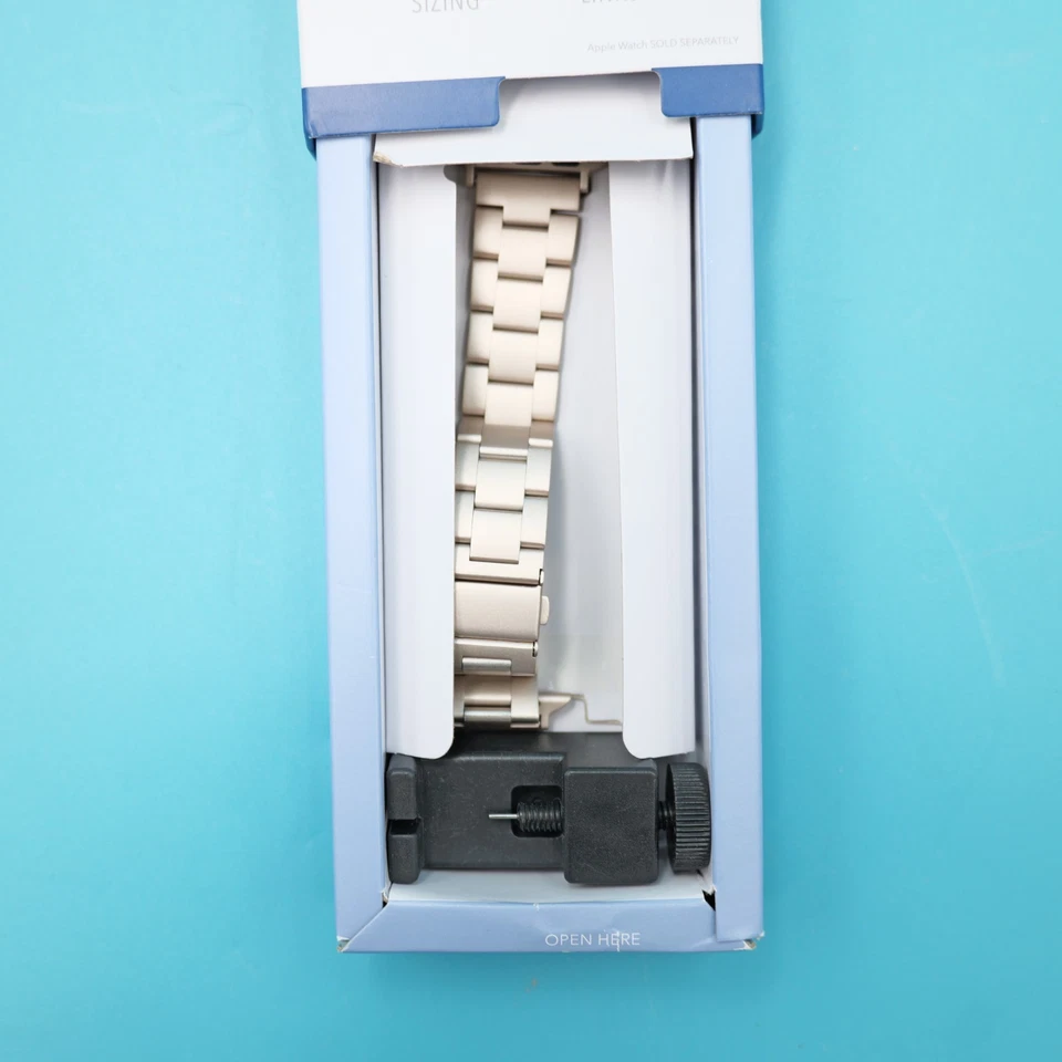 Insignia - Correa de eslabones de acero inoxidable para Apple Watch 38 mm, 40 mm. 41mm (Todo S... Foto 3 de 3