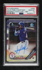 2019 Bowman Chrome Prospect Refractor /499 Julio Pablo Martinez PSA 10 Auto 1n4o