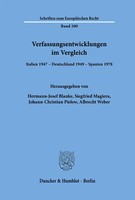 Hermann-Josef Blanke (U. A.) | Verfassungsentwicklungen Im Vergleich. | Buch
