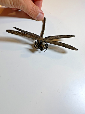 【ジャパメタ激レア！】DRAGON FLY/Demonstration 1 FINE Antique Japanese Articulated Bronze Dragonfly Dragon Fly