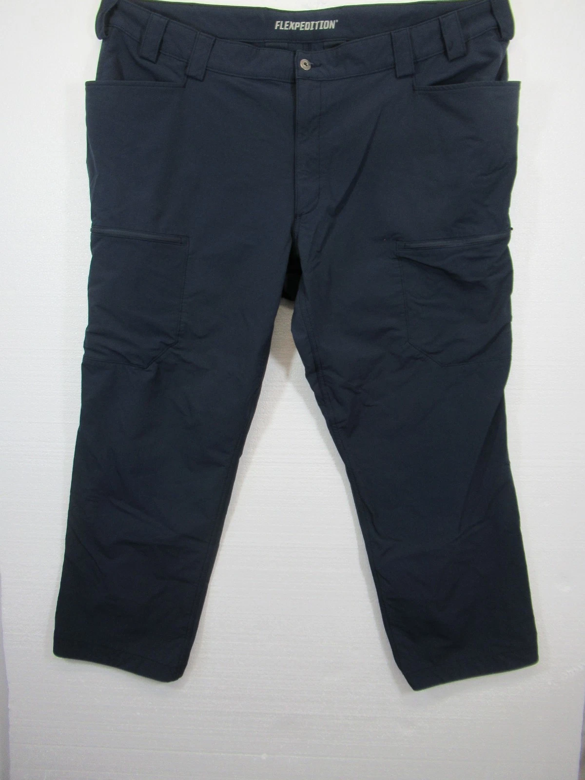 Duluth Trading Flexpedition Pants Men 46x32 Blue Stretch Cargo Hiking Outdoor