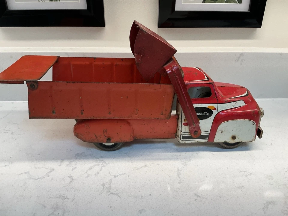 Wyandotte Vintage, Raro (1950), Caminhão basculante de brinquedo, Carregador frontal, Aço prensado - Imagem 3 de 4