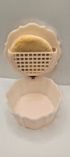 Vintage Schwarz Bros Plastic Powder Box Dresser Vanity Brothers Pink Cameo