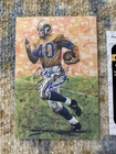 Elroy Crazylegs Hirsch Signed Autographed Goal Line Art Card GLAC Postcard JSA
